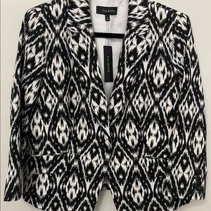 Talbots black and white blazer size 12. NWT